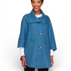 Boyne Valley Weavers 100% Wool Blue Cape